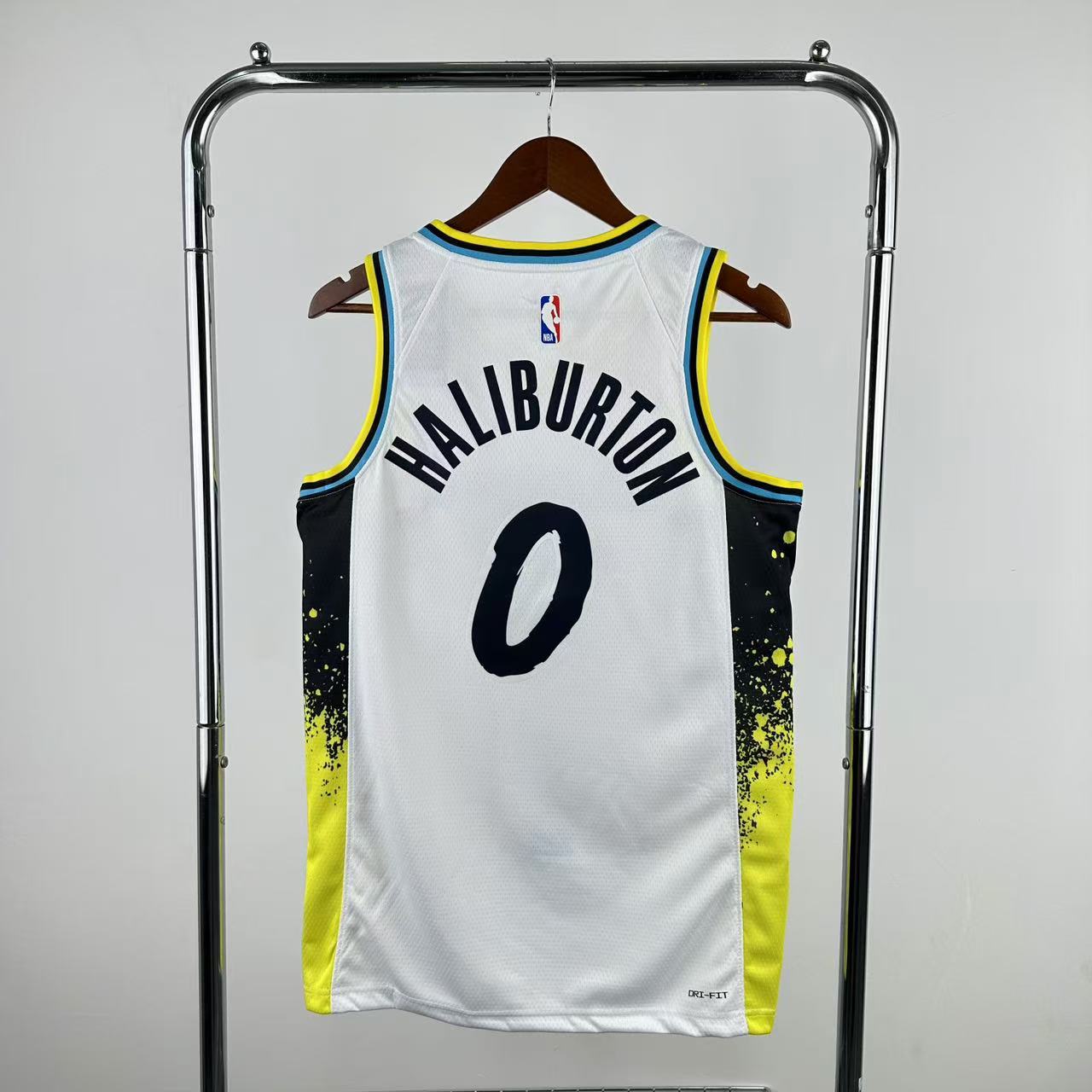 Men Indiana Pacers #0 Haliburton White City Edition Season Nike 2025 NBA Jersey
